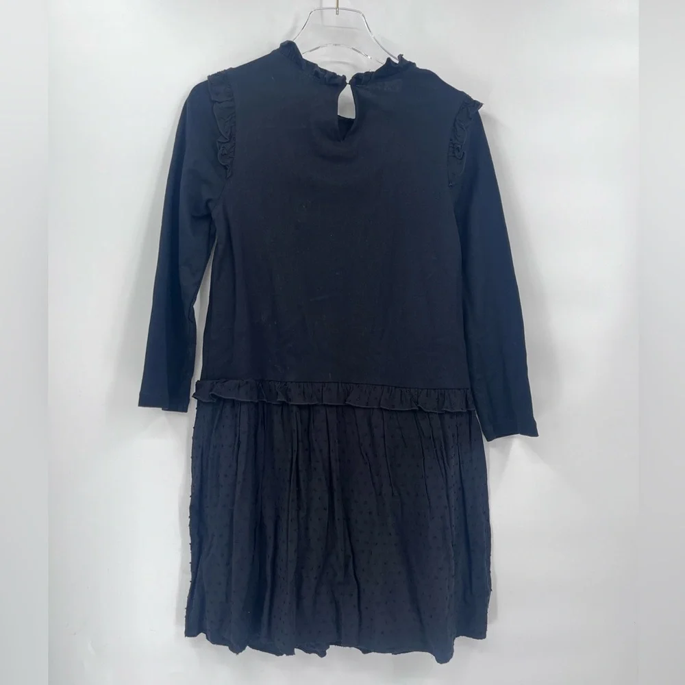 Kate Spade Black Floral Broome Street Embroidered Ruffle Mixed‎ Media Mini Dress